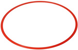 Tøndebånd massiv Ø60 cm - Rød