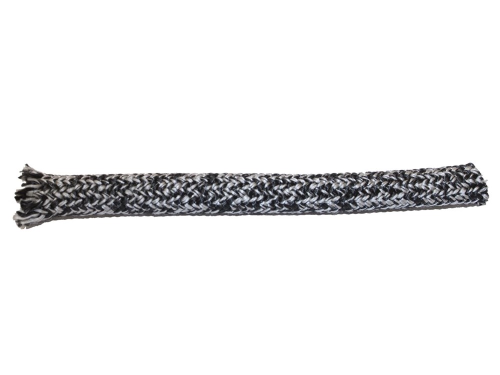 10 mm reb med dynema kerne, sort med grå nister