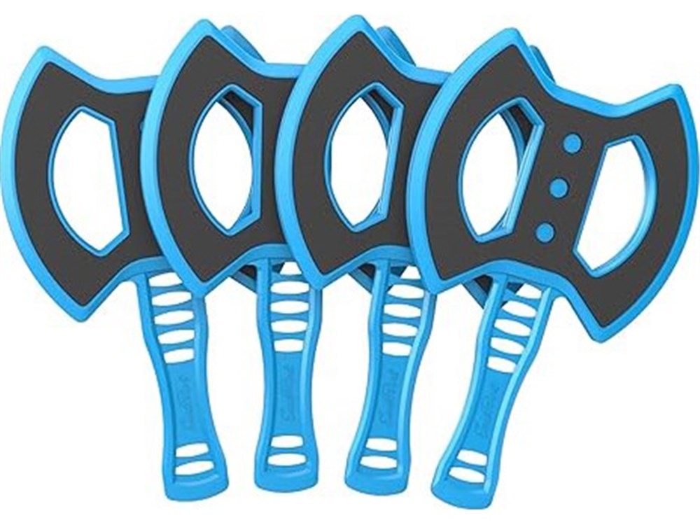 4 økser til øksekast spil - blå