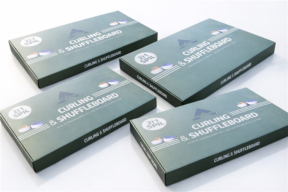 Curling og Shuffleboard - 2 i 1 spil 4 sæt