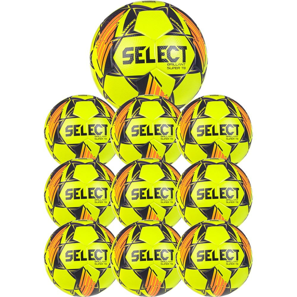 Fodbold Super Brillant TB Str. 5 Gul 10 stk.