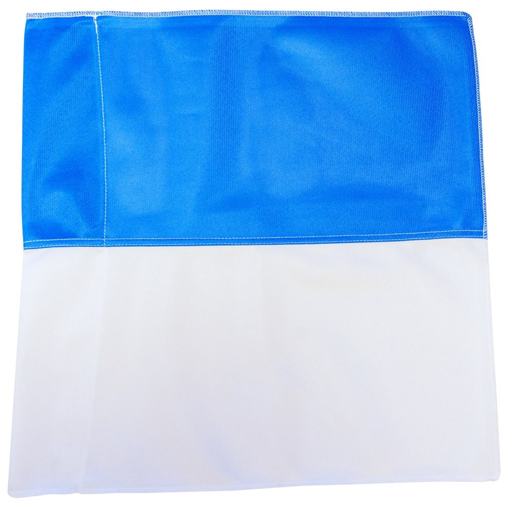 Hjørneflag Blå/hvid - delt farveskift