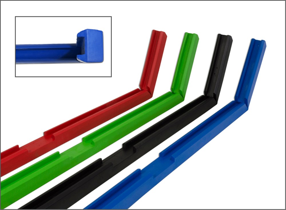 Kantbeskyttelse til basketplade - U-profil - Sort