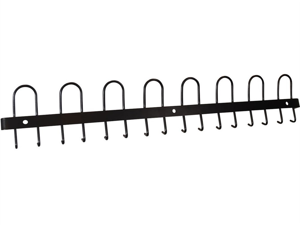 Knagerække, L120 cm - Sort