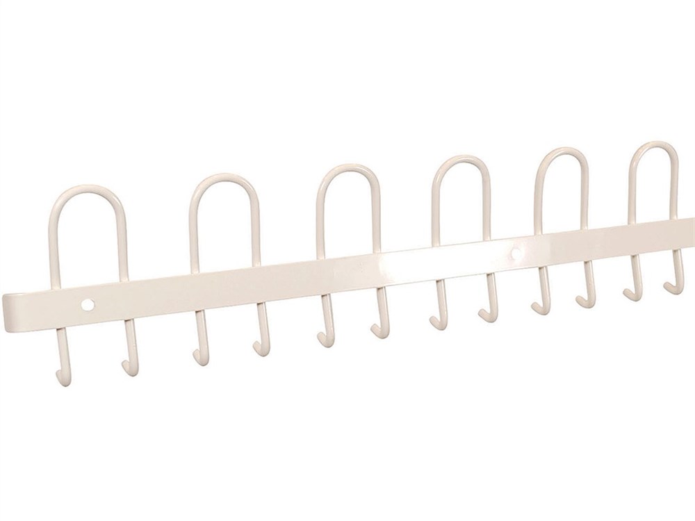 Knagerække, L90 cm - Hvid - Demo