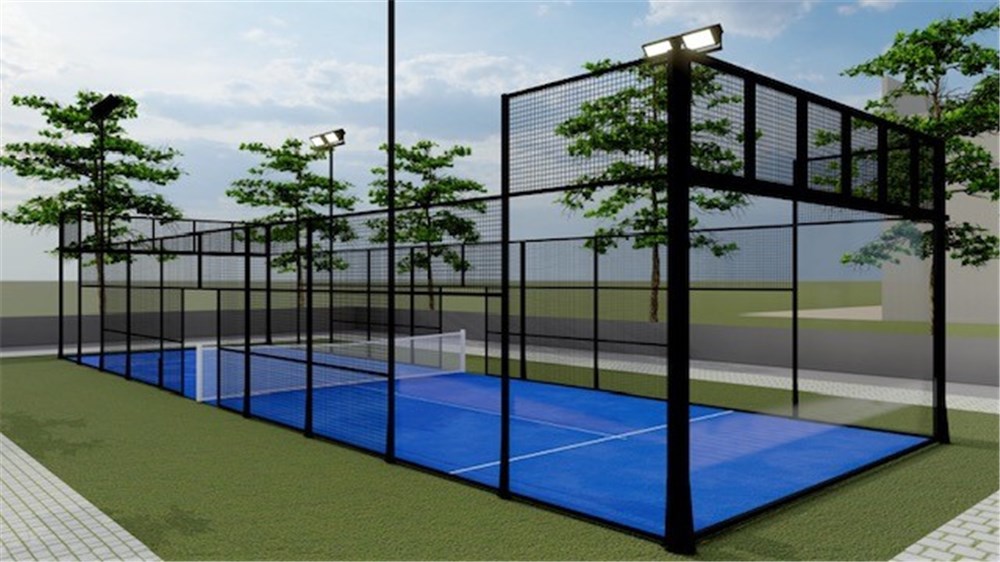 Padelbane single model Greenset padel panorama