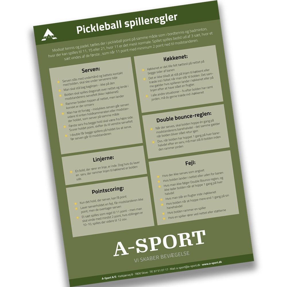 Pickleball regelsæt