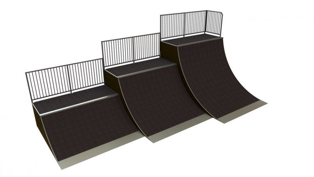 Skate rampe Base quarterpipe QP 080