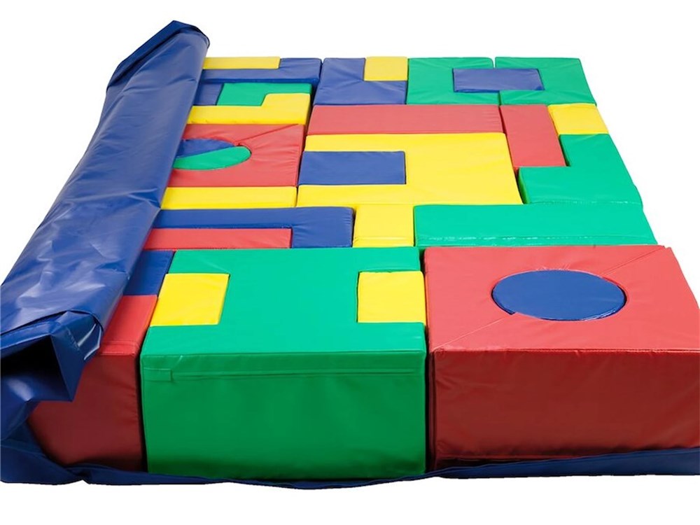 Tumle- og legemåtte med skummoduler