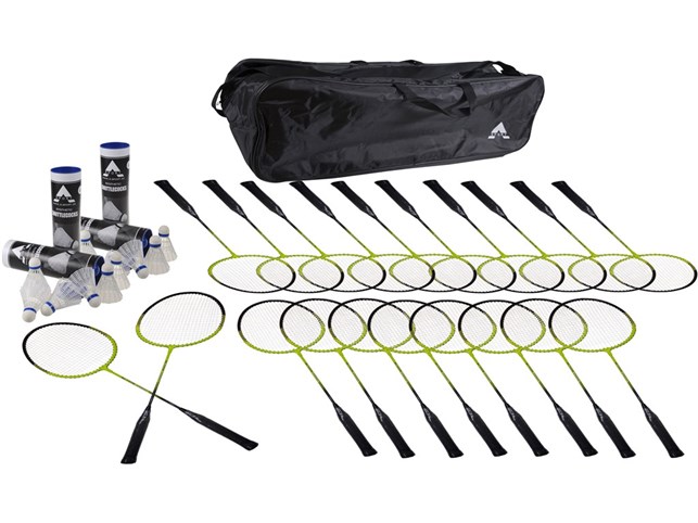 Badmintontaske m/20 Ketcher og 4 rør bolde