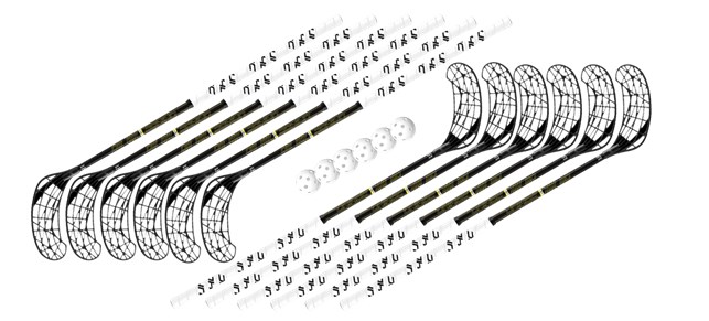Floorball sæt Unihoc Star Ace 30