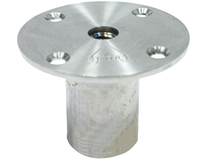 Gulvroset m/gevind - Ø12 mm M/Bund