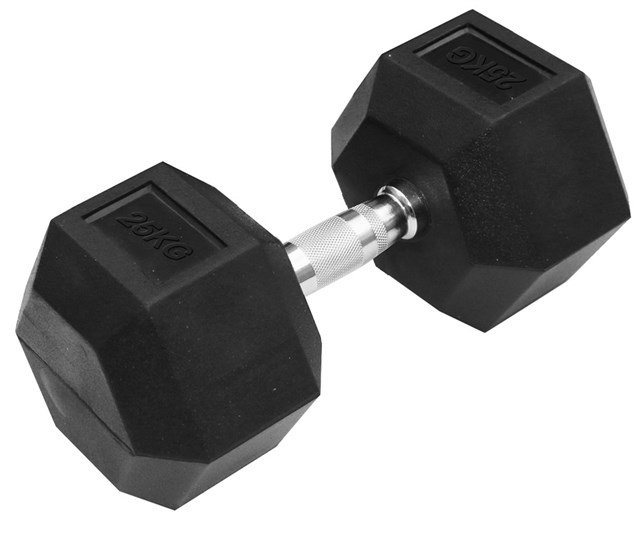 Håndvægt Basic 25 kg -  Gummi