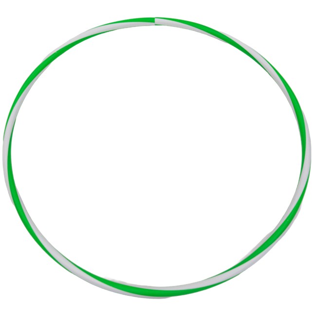 Hula Hop ring -Ø65 cm (Grøn/hvid)