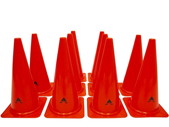 Kegle Basic rød 38 cm - 10 Stk.