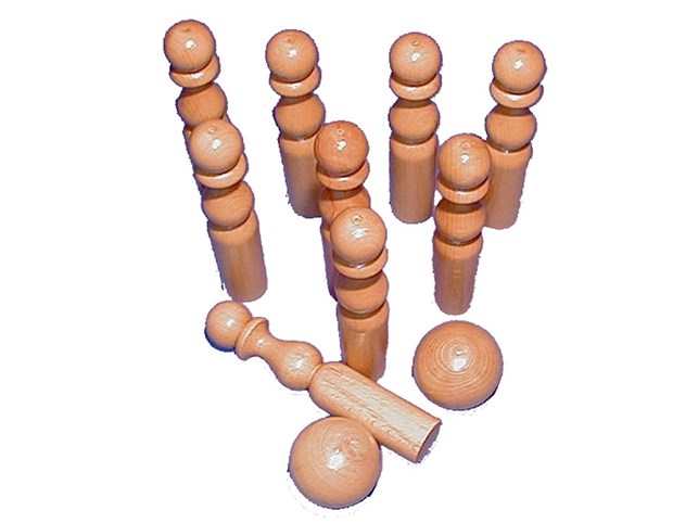 Keglespil 25 cm - 9 kegler