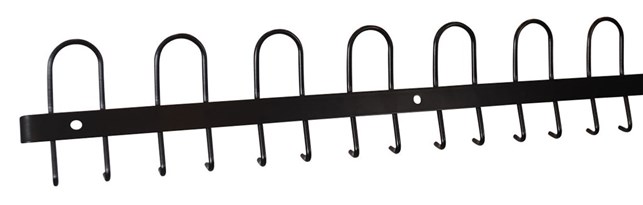 Knagerække, L105 cm - Sort