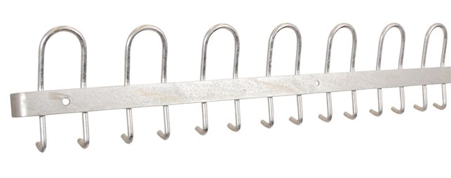 Knagerække, L105cm-Galvaniseret