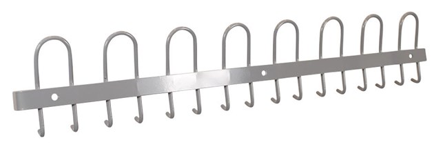 Knagerække, L120 cm - Grå
