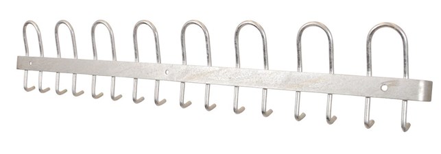Knagerække, L120cm-Galvaniseret