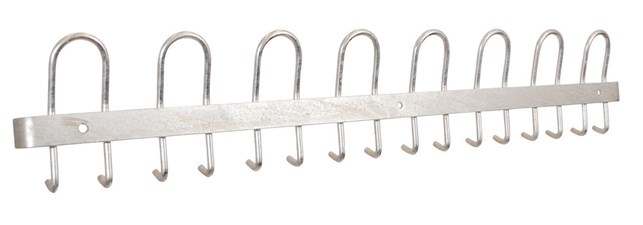 Knagerække, L120cm-Galvaniseret