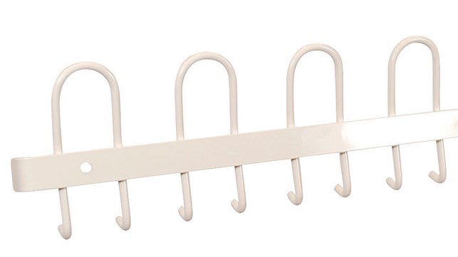 Knagerække, L60 cm - Hvid