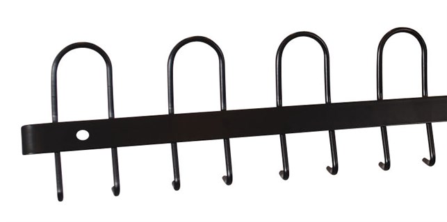 Knagerække, L60 cm - Sort