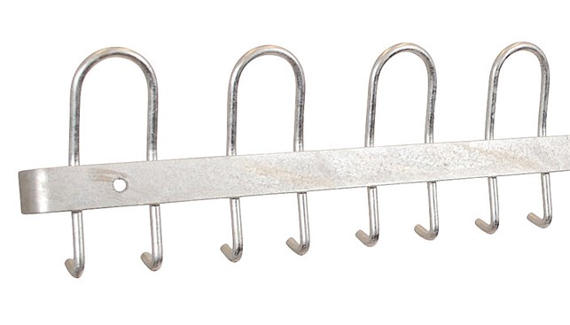 Knagerække, L60cm- Galvaniseret