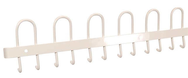 Knagerække, L90 cm - Hvid