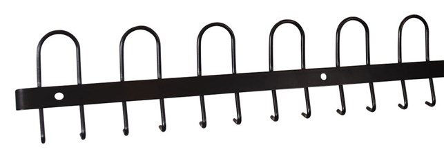 Knagerække, L90 cm - Sort