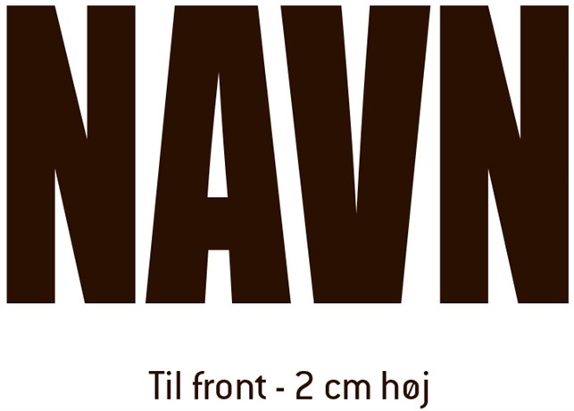 NAVN TIL FRONT 2 cm