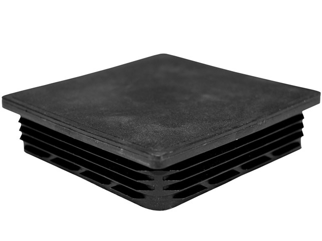 PDL plastprop/rørben 100*100 mm (udv. mål) sort