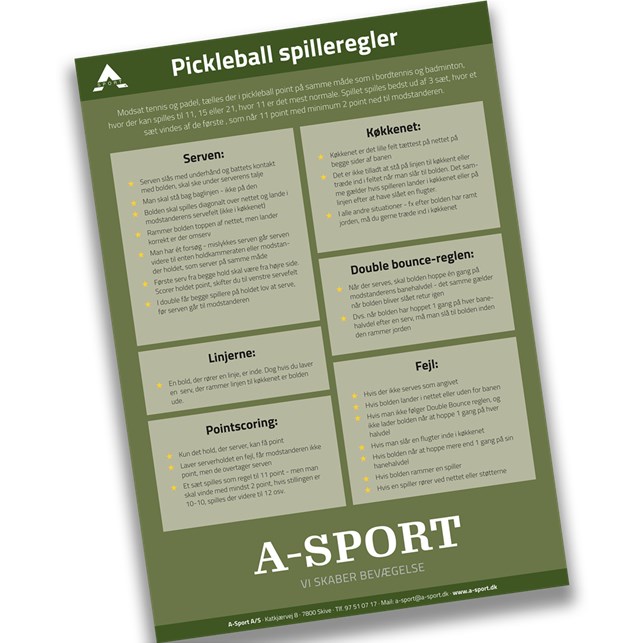 Pickleball regelsæt
