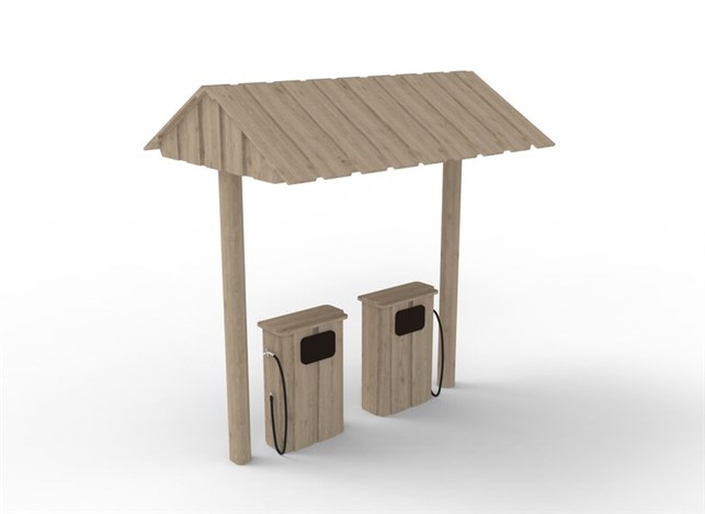 Robinia Benzintank, 2 standere