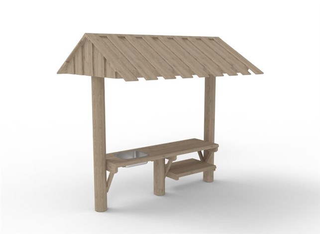 Robinia Udekøkken, vask, hylde