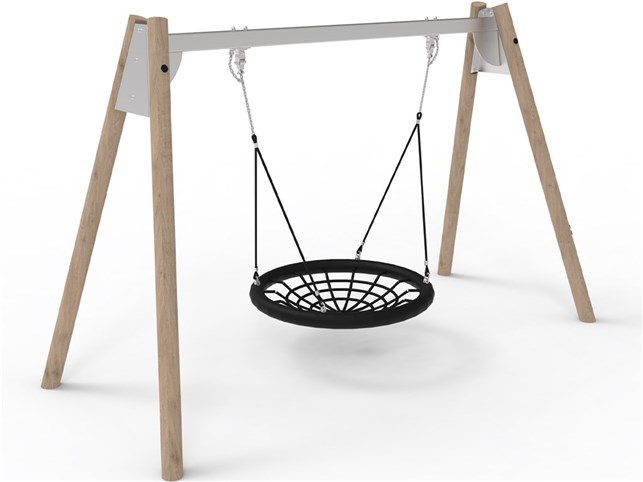 Robinia/stålgynge, fuglerede
