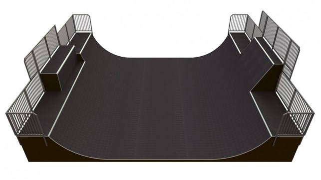 Skate rampe Compo halfpipe base