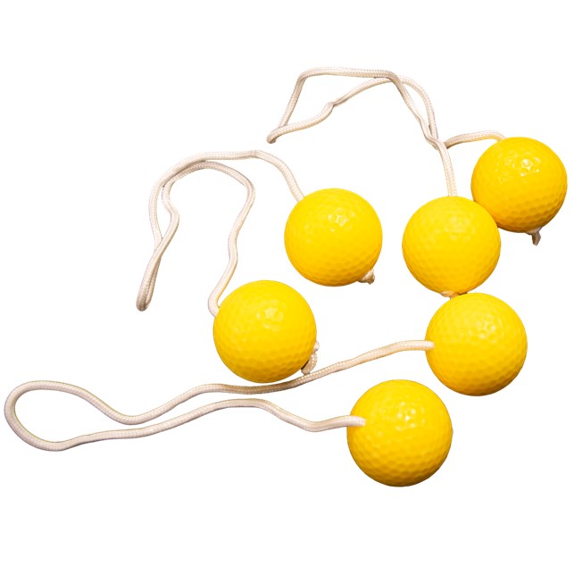 Stigegolf-kugler - Gul, 3 stk.