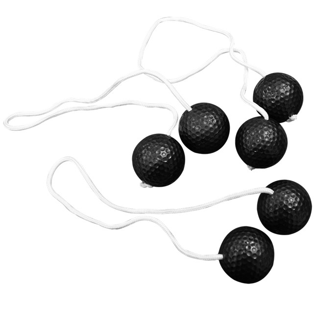Stigegolf-kugler - Sort, 3 stk.