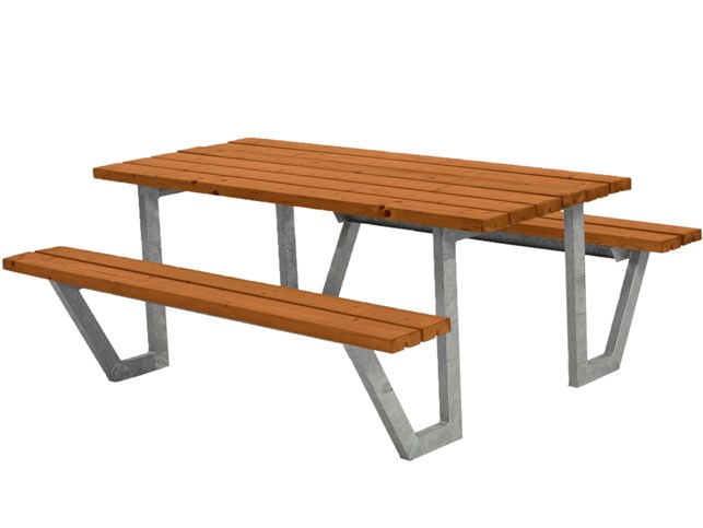 Wega Bord/Bænkesæt - grundmalet teak