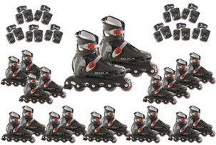 10 sæt Roxa In-liner - inkl. beskyttelse