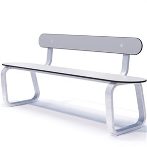 A1-serien - Enkeltbænk med ryglæn