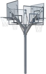 Center basketbal stativ inkl. plader, kurve og net