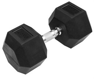 Håndvægt Basic 25 kg -  Gummi
