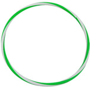Hula Hop ring - Ø50 cm Grøn/Hvid