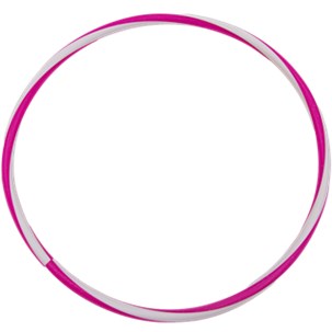 Hula Hop ring - Ø50 cm Pink/Hvid