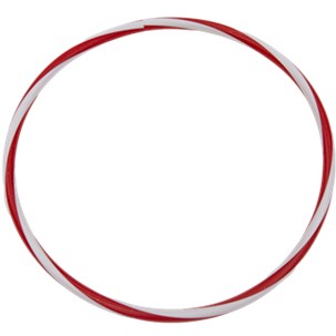 Hula Hop ring - Ø50 cm Rød/Hvid