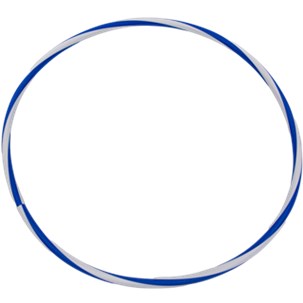 Hula Hop ring -Ø65 cm (Blå/hvid)