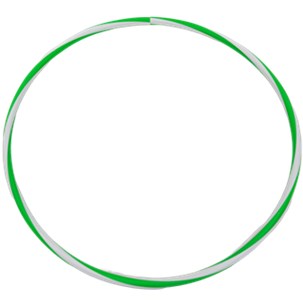 Hula Hop ring -Ø65 cm (Grøn/hvid)