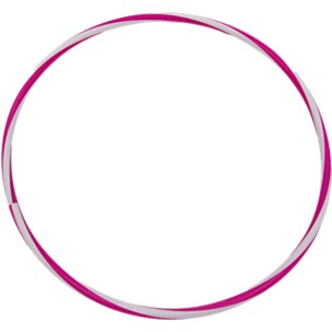 Hula Hop ring -Ø65 cm (Pink/hvid)